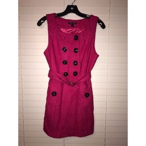 Double Breasted Tweed Mini Dress
